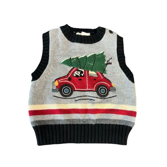 Children's Place Baby‎ Toddler Christmas Holiday Sweater Vest Size 6-9 Months - Picture 1 of 7